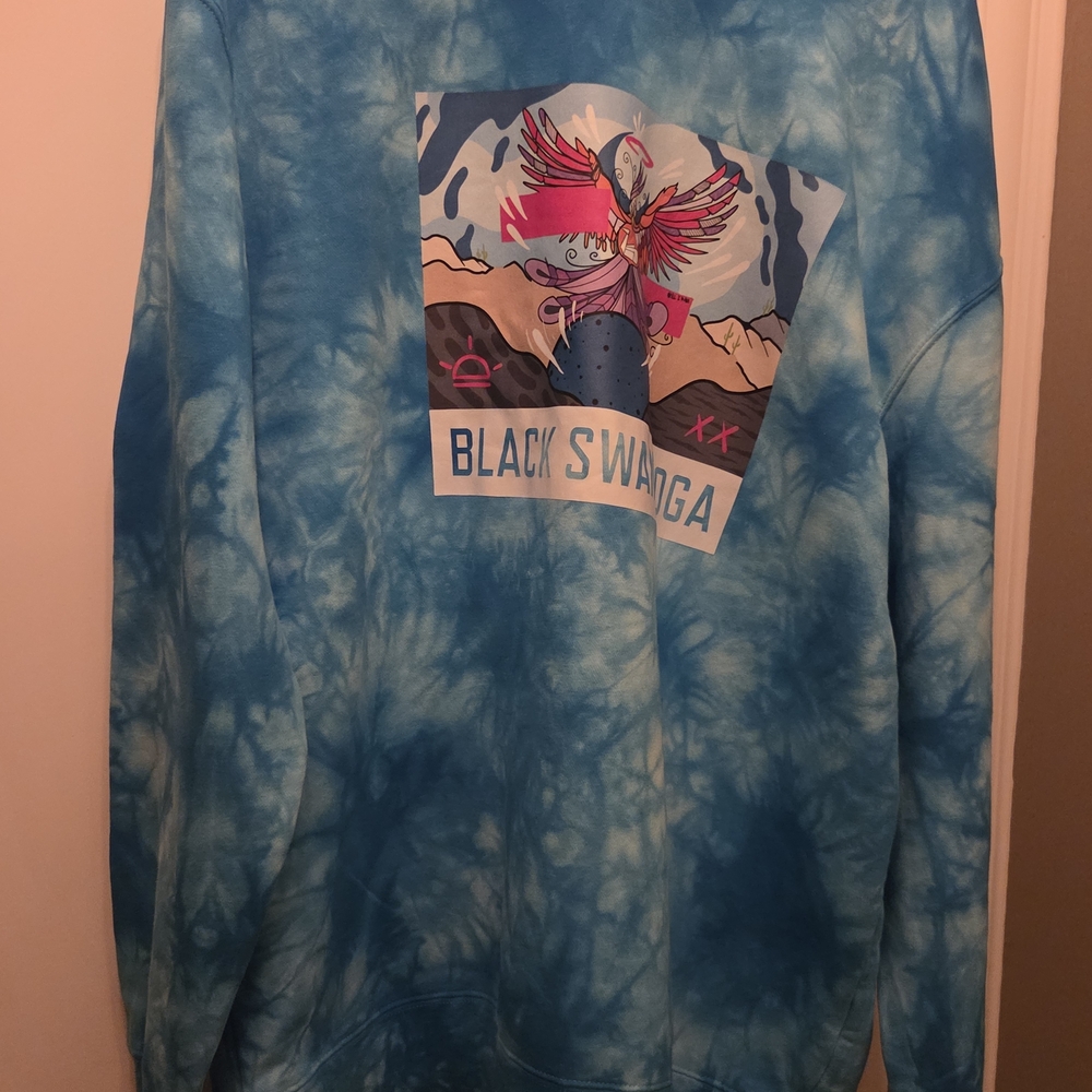 Independent Trading Co Tie-Dye Sweatshirt XL Black Swanga Graphic NWOT